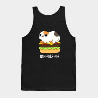 Ham-purr-get Cute Cat Burger Pun Tank Top